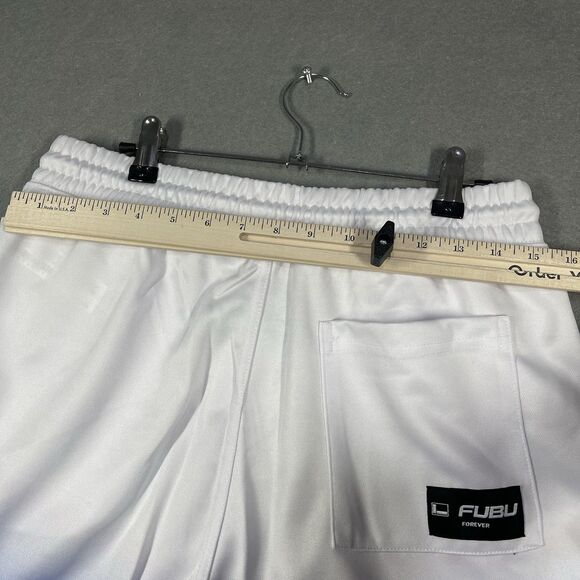 FUBU x Forever 21 Shorts Men Medium Blue White Colorblock Embroidered Logo - Picture 10 of 10